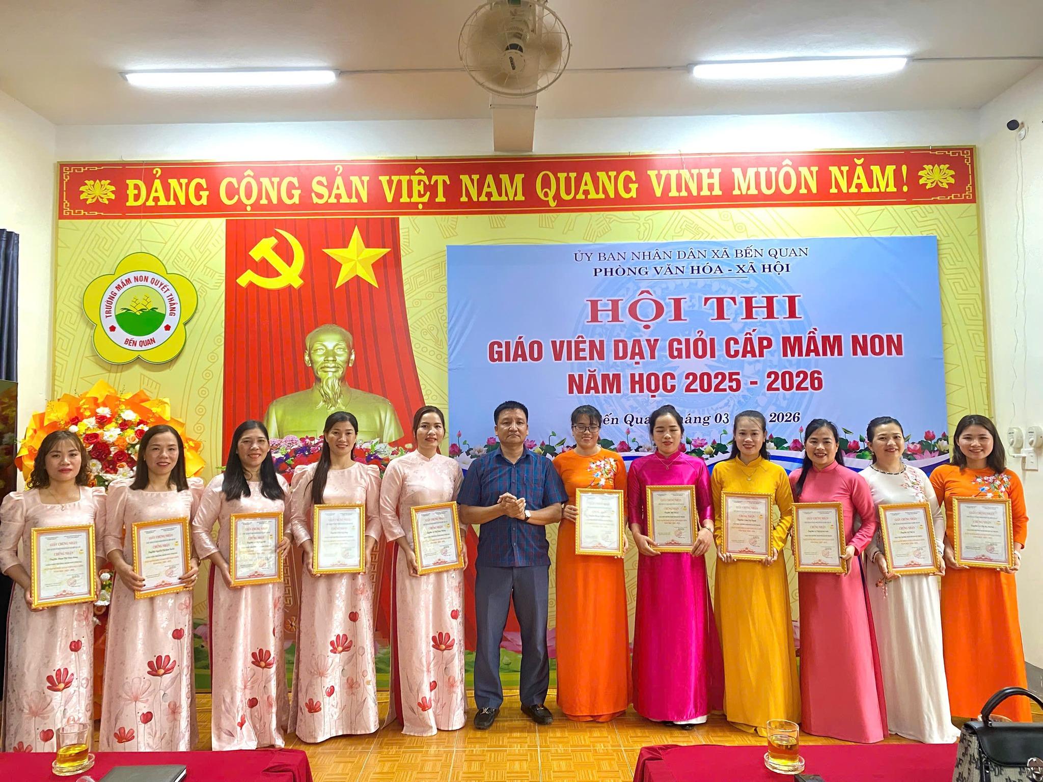 Bến Quan: Hội thi giáo viên dạy giỏi mầm non cấp xã năm học 2025–2026 - Nền tảng nâng cao chất lượng đội ngũ