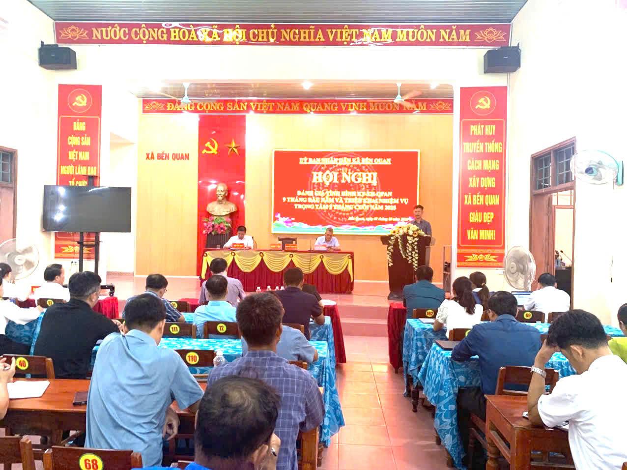 Chiều ngày 01/10/2025 UBND xã Bến Quan tổ chức Hội nghị 
